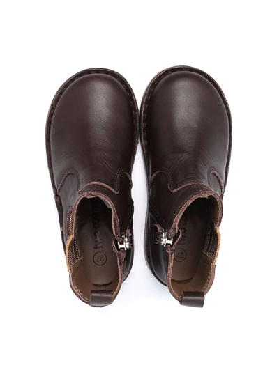 Two Con Me By Pépé Leather Chelsea Boots In Brown