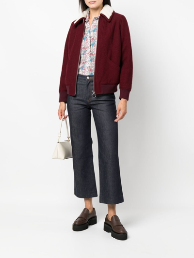 Apc Mid-rise Cropped Jeans In Blue