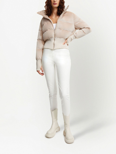 Shop Unreal Fur New Amsterdam Velvet-effect Jacket In Neutrals