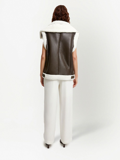 Shop Unreal Fur Master Control Faux-shearling Vest In Brown