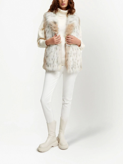 Unreal Fur Rubicon Vest In Snow Leopard In White
