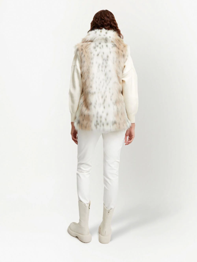 Unreal Fur Rubicon Vest In Snow Leopard In White
