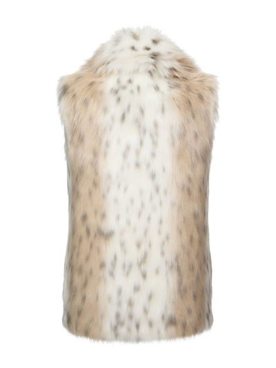 Unreal Fur Rubicon Vest In Snow Leopard In White