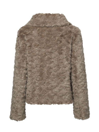 Shop Unreal Fur Mystique Faux-fur Cropped Jacket In Neutrals