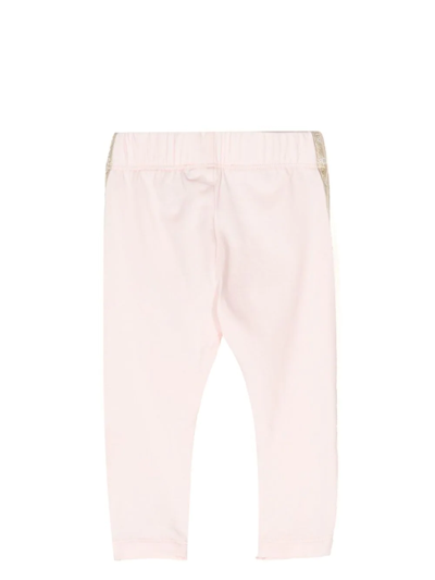 Shop Aigner Rhinestone-embellished Stretch Leggings In Pink