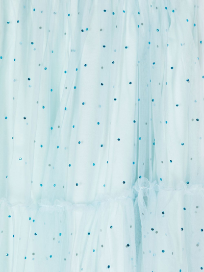 Aigner Sequin-embellished Tulle Skirt In Blue