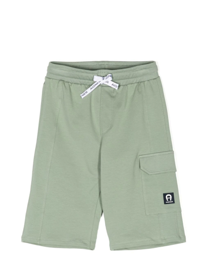Aigner Patch-pocket Shorts In Green