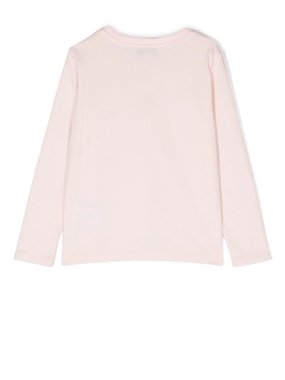 Shop Pucci Junior Logo-print Long-sleeve T-shirt In Pink