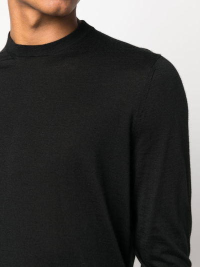 Colombo Crew Neck Long-sleeved Jumper In Black