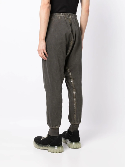 Shop Isaac Sellam Experience Zip-embellished Tapered Trousers In Grey