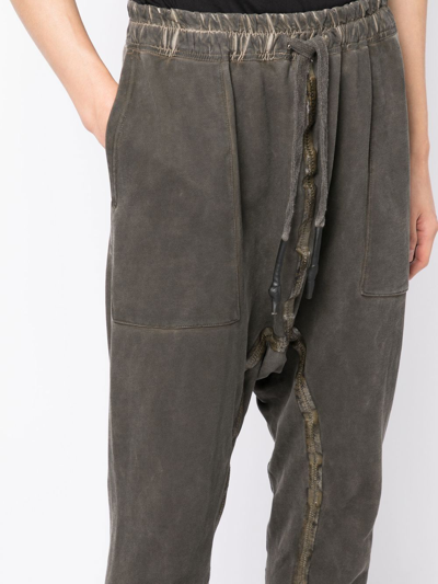 Shop Isaac Sellam Experience Zip-embellished Tapered Trousers In Grey
