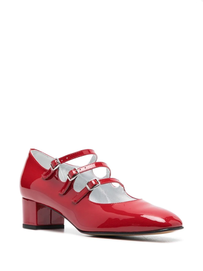 Shop Carel 50mm Patent Leather Pumps In Red