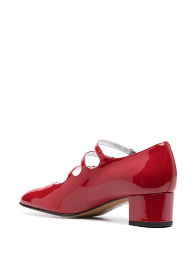 Shop Carel 50mm Patent Leather Pumps In Red