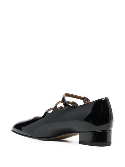 Carel Kina Black Mary Janes With Straps And Block Heel In Patent Leather Woman In Black