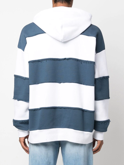 Botter Logo-print Striped Hoodie In White