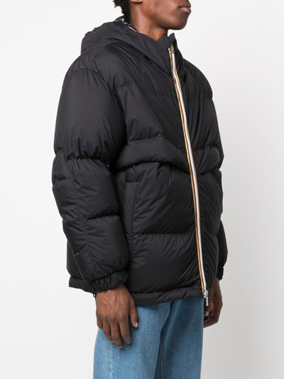 Shop K-way R&d Zip-up Padded Coat In Black