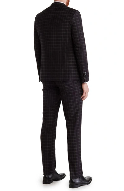 Shop Soul Of London Two-piece Check Two-button Stretch Woven Suit In Black