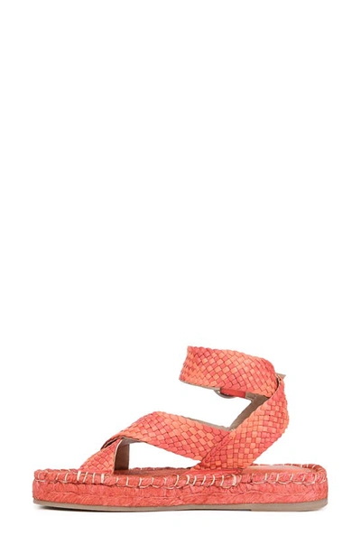 Shop Sam Edelman Dakota Espadrille Platform Sandal In Bright Poppy