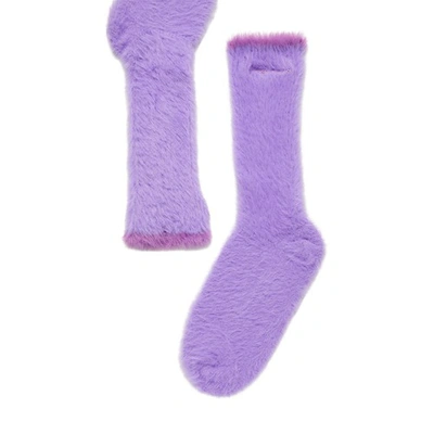Shop Jacquemus Neve Socks In Purple