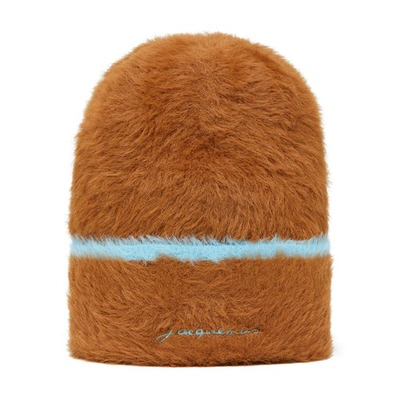 Shop Jacquemus Neve Beanie In Brown