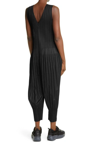 Issey Miyake Black Fluffy Basics Jumpsuit In Black