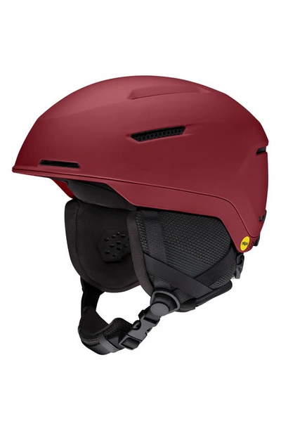 Shop Smith Altus Snow Helmet With Mips In Matte Sangria