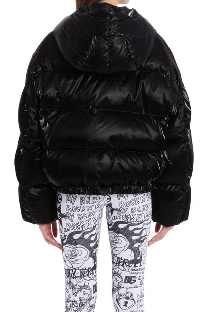Shop Dolce & Gabbana Hooded Down Puffer Jacket In S9000 Variante Abbinata