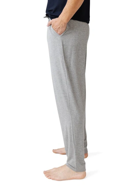 Shop Cozy Earth Tie Waist Stretch Knit Pajama Pants In Heather Grey