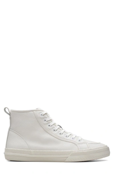 Clarks Roxby Hi In White Leather