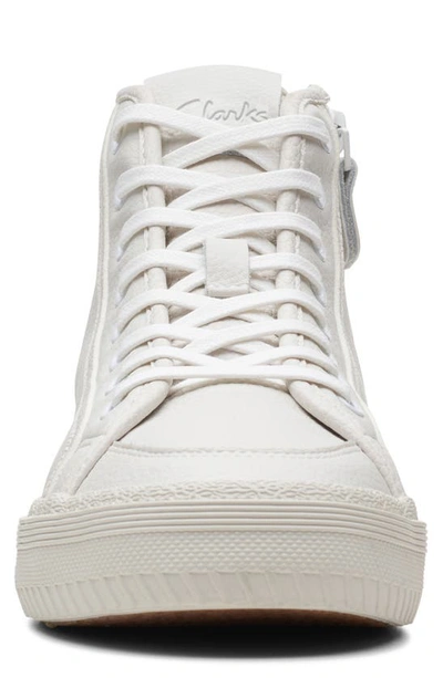 Clarks Roxby Hi In White Leather