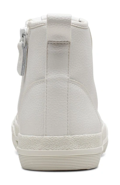 Clarks Roxby Hi In White Leather