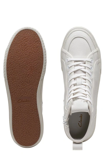 Clarks Roxby Hi In White Leather