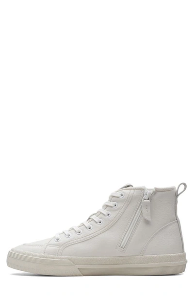 Clarks Roxby Hi In White Leather