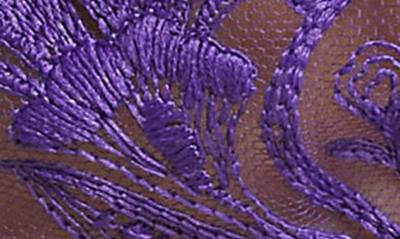 Shop Bluebella Marseille Embroidered Mesh Briefs In Heliotrope Purple