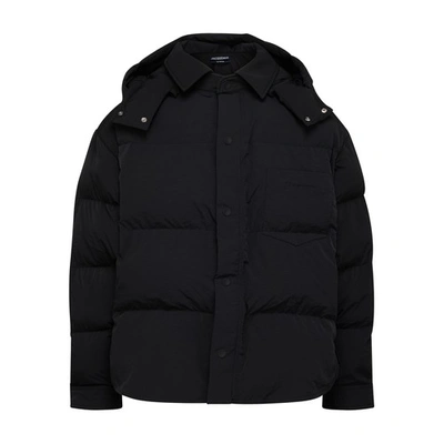 Shop Jacquemus Chemise Puffer Jacket In Black