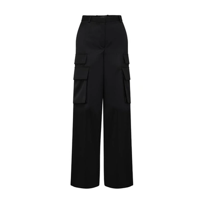 Shop Versace Wide-leg Pants In Black