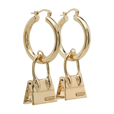 Shop Jacquemus Chiquito Earrings In Light Gold