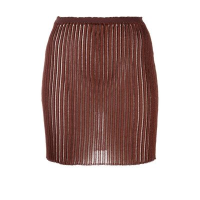 Shop A. Roege Hove Brown Patricia Semi-sheer Mini Skirt
