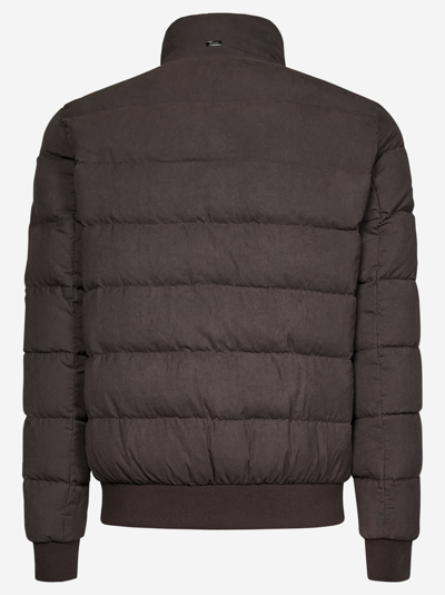 Shop Herno Down Jacket In Brown