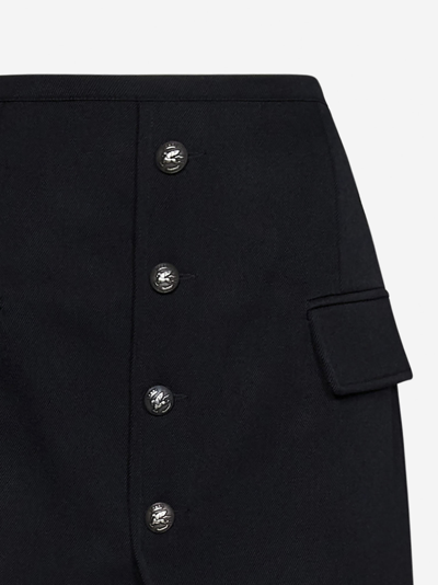 Shop Etro Mini Skirt In Black