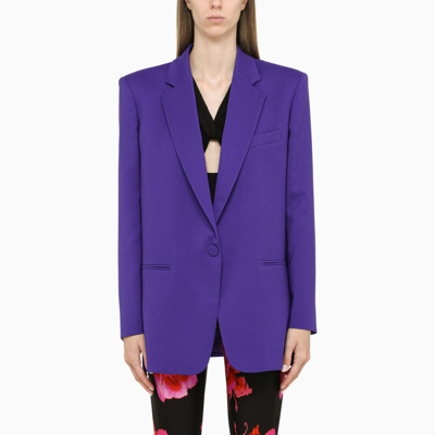 Shop The Andamane Iris-coloured Single-breasted Blazer In Purple