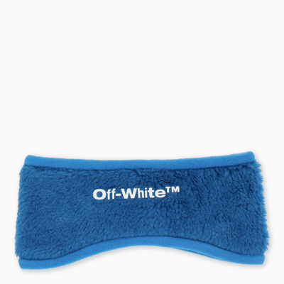 Shop Off-white ™ | Blue Fleece Headband With Logo