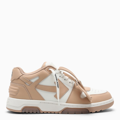 OFF-WHITE WHITE/CAMEL-COLOURED OUT OF OFFICE SNEAKERS 