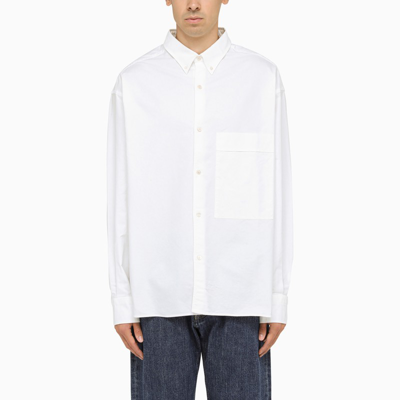 Shop Studio Nicholson White Cotton Button-down Shirt