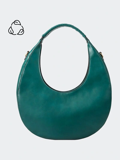 Shop Melie Bianco Danni Jade Large Recycled Vegan Shoulder Bag In Green