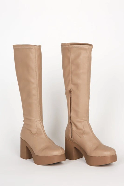 Shop Intentionally Blank Marz Platform Boot In Brown