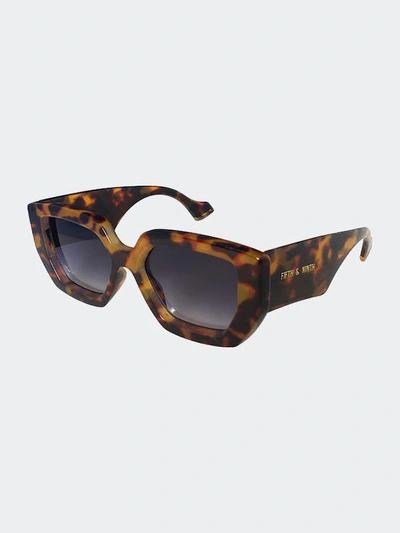 Shop Fifth & Ninth Rue Polarized Sunglasses In Brown