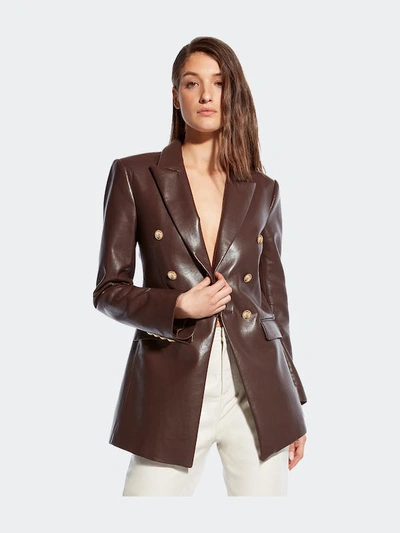 Shop As By Df Beck Recycled Leather Blazer In Brown