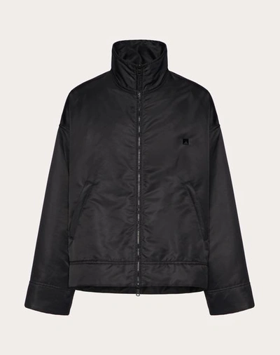 Shop Valentino Nylon Jacket With Stud Detail In Black