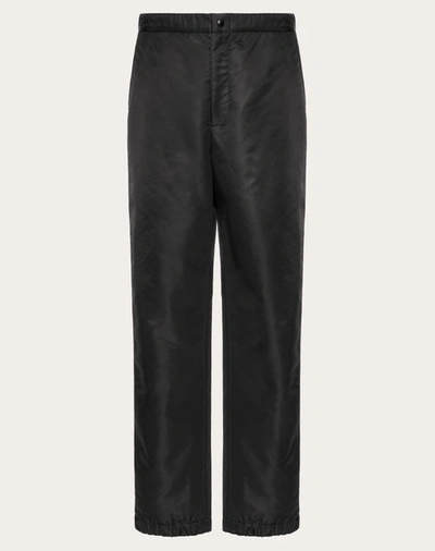 Shop Valentino Nylon Cargo Trousers With Stud Detail In Black